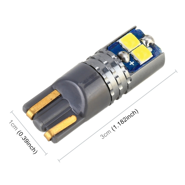 2 ชิ้น T10 / W5W / 168 DC12-24V / 1.8W / 6000K / 140LM รถกวาดล้างแสง 4LEDs SMD-3030 ลูกปัดโคมไฟที่มีการถอดรหัสและกระแสคงที่, 10pcs DC12-24V / 1.8W / 6000K / 140LM