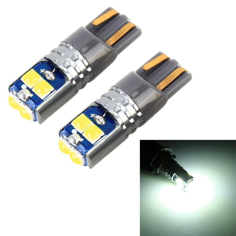 2 ชิ้น T10 / W5W / 168 DC12-24V / 1.8W / 6000K / 140LM รถกวาดล้างแสง 4LEDs SMD-3030 ลูกปัดโคมไฟที่มีการถอดรหัสและกระแสคงที่, 10pcs DC12-24V / 1.8W / 6000K / 140LM