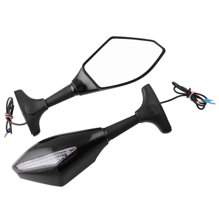 ชุดกระจกมองหลังดัดแปลงรถจักรยานยนต์พร้อมไฟสำหรับคาวาซากิ, MB-MR021-BK, Carbon Fiber Black