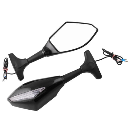 ชุดกระจกมองหลังดัดแปลงรถจักรยานยนต์พร้อมไฟสำหรับคาวาซากิ, MB-MR021-BK, Carbon Fiber Black