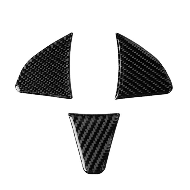 3 ใน 1 รถคาร์บอนไฟเบอร์พวงมาลัยปุ่มสติกเกอร์ตกแต่งสำหรับ Honda Fit,ซ้ายและขวาไดรฟ์ Universal, For Honda Fit