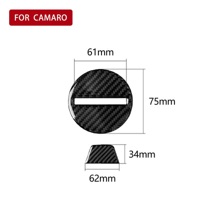 2 ใน 1 รถคาร์บอนไฟเบอร์พวงมาลัยปุ่มสติกเกอร์ตกแต่งสำหรับ Chevrolet Camaro 2017-2019, ซ้ายและขวาไดรฟ์ Universal, For Chevrolet Camaro 2017-2019