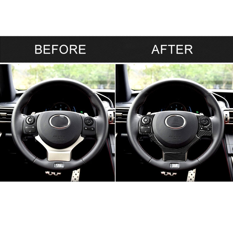 4 ใน 1 คาร์บอนไฟเบอร์พวงมาลัยปุ่มสติกเกอร์ตกแต่งสำหรับ Lexus IS250 NX200 200 T 300 H, ซ้ายและขวา Universal, For Lexus IS250 NX200 200t 300h(A)