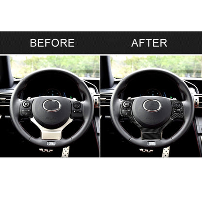 4 ใน 1 คาร์บอนไฟเบอร์พวงมาลัยปุ่มสติกเกอร์ตกแต่งสำหรับ Lexus IS250 NX200 200 T 300 H, ซ้ายและขวา Universal, For Lexus IS250 NX200 200t 300h(A)