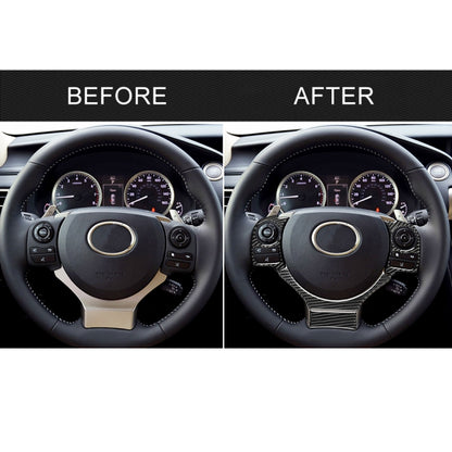 4 ใน 1 คาร์บอนไฟเบอร์พวงมาลัยปุ่มสติกเกอร์ตกแต่งสำหรับ Lexus IS250 NX200 200 T 300 H, ซ้ายและขวา Universal, For Lexus IS250 NX200 200t 300h(B)