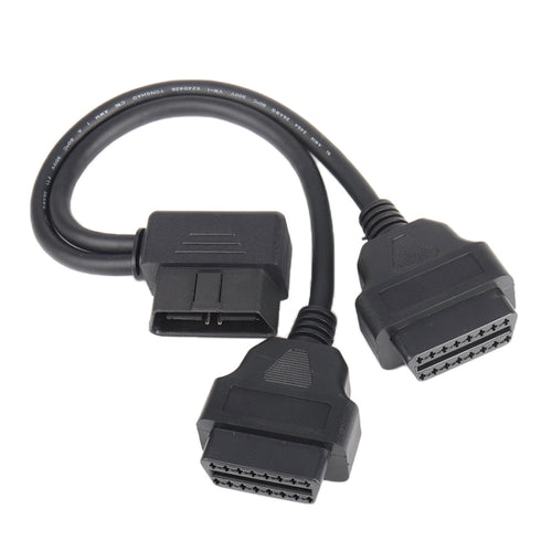 16PIN รถ L รูปร่าง 90 องศาเชื่อมต่อ OBD Diagnostic ขยายสาย OBD2 ชายหญิง, OBD2 Male to Female Cable