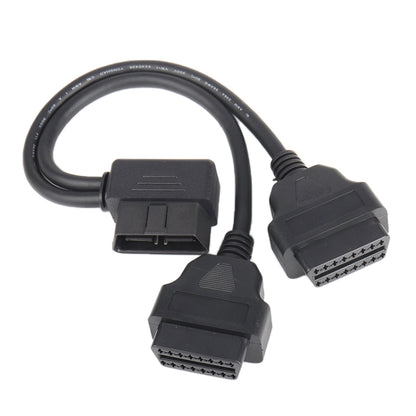 16PIN รถ L รูปร่าง 90 องศาเชื่อมต่อ OBD Diagnostic ขยายสาย OBD2 ชายหญิง, OBD2 Male to Female Cable