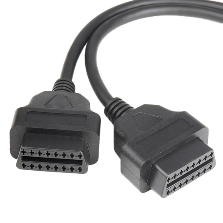 16PIN รถ L รูปร่าง 90 องศาเชื่อมต่อ OBD Diagnostic ขยายสาย OBD2 ชายหญิง, OBD2 Male to Female Cable