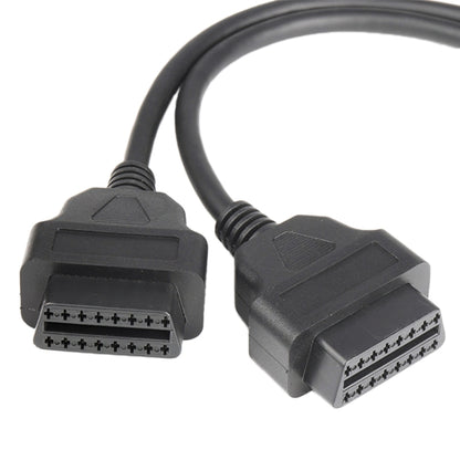 16PIN รถ L รูปร่าง 90 องศาเชื่อมต่อ OBD Diagnostic ขยายสาย OBD2 ชายหญิง, OBD2 Male to Female Cable