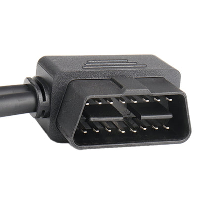 16PIN รถ L รูปร่าง 90 องศาเชื่อมต่อ OBD Diagnostic ขยายสาย OBD2 ชายหญิง, OBD2 Male to Female Cable
