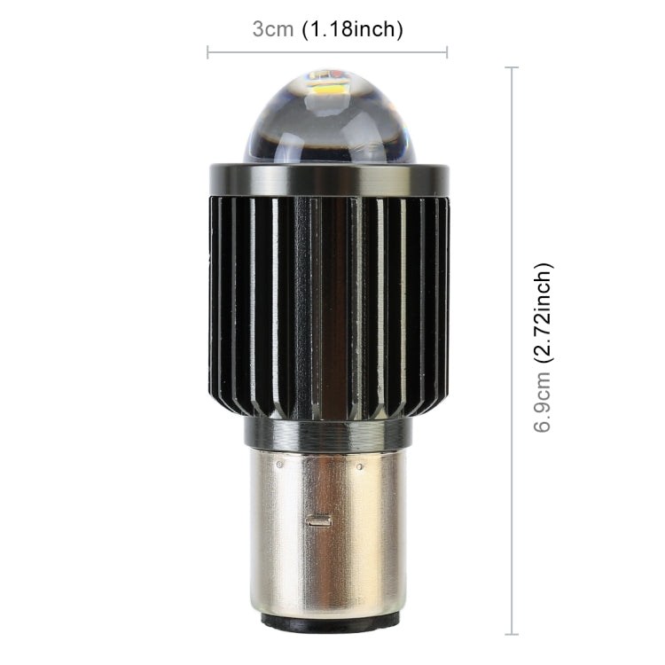 BA20D DC12-80V / 10W / 6000K / 3000K / 800LM ไฟหน้ารถจักรยานยนต์สองสีพร้อมเลนส์โปรเจคเตอร์, BA20D