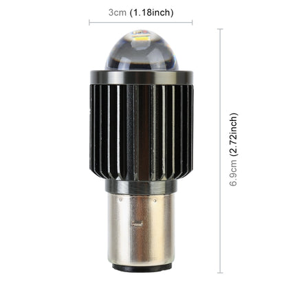 BA20D DC12-80V / 10W / 6000K / 3000K / 800LM ไฟหน้ารถจักรยานยนต์สองสีพร้อมเลนส์โปรเจคเตอร์, BA20D