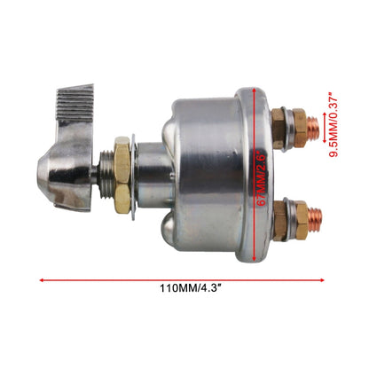 12V 125A Master แบตเตอรี่ Disconnect แบตเตอรี่สวิทช์ Isolator ตัดปิดสวิทช์ฆ่าสำหรับ UVT ATV Marine, 12V 125A