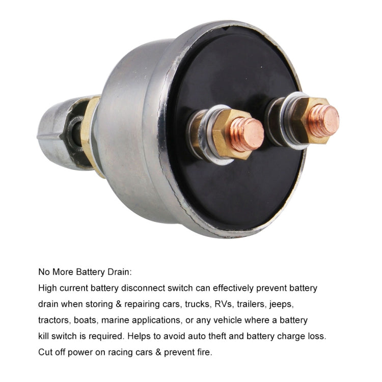12V 125A Master แบตเตอรี่ Disconnect แบตเตอรี่สวิทช์ Isolator ตัดปิดสวิทช์ฆ่าสำหรับ UVT ATV Marine, 12V 125A