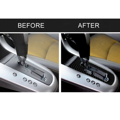 รถคาร์บอนไฟเบอร์ Center ควบคุมเกียร์ Shift ตำแหน่งแผงสติกเกอร์ตกแต่งสำหรับ Chevrolet Cruze 2009-2015, ซ้ายและขวาไดรฟ์ Universal, Gear Shift Position