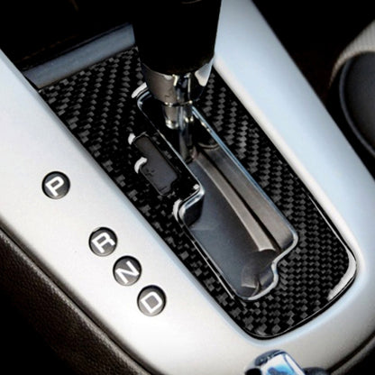 รถคาร์บอนไฟเบอร์ Center ควบคุมเกียร์ Shift ตำแหน่งแผงสติกเกอร์ตกแต่งสำหรับ Chevrolet Cruze 2009-2015, ซ้ายและขวาไดรฟ์ Universal, Gear Shift Position