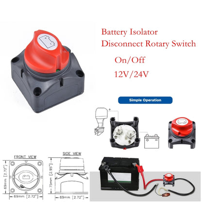 รถ Auto RV Marine เรือ ตัวเลือกแบตเตอรี่ Isolator ตัดการเชื่อมต่อสวิตช์หมุนตัด, A1771