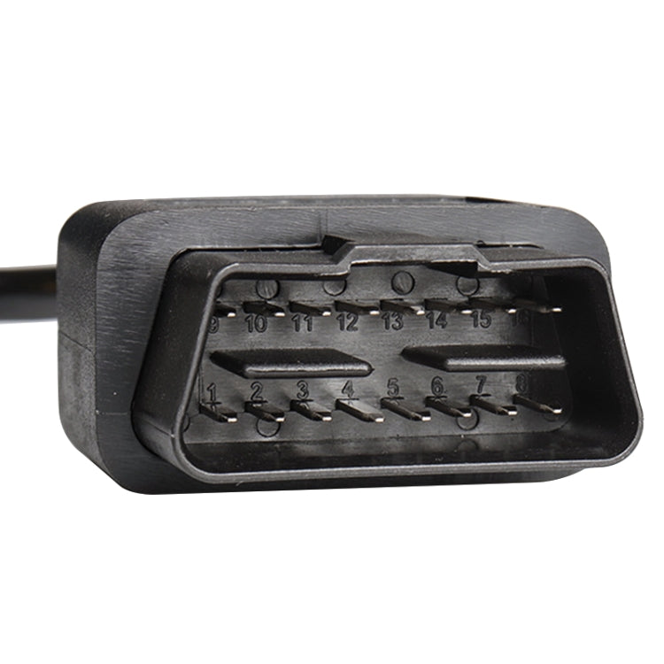 16PIN ชาย OBD สายเปิดสาย OBD 2 สายสำหรับเครื่องสแกนเนอร์วินิจฉัยรถยนต์, ความยาวสาย: 60 ซม, 60cm
