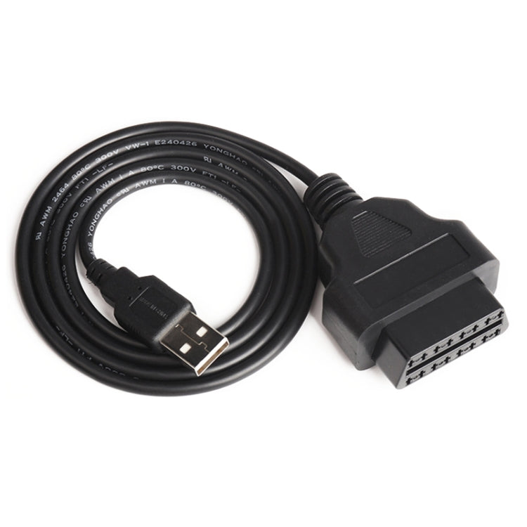 รถ OBD 2 ขั้วต่อ USB หญิงกับปลั๊ก OBD สาย GPS ความยาวสายเคเบิล: 1 ม, Female to USB