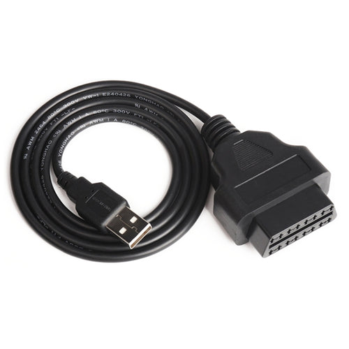 รถ OBD 2 ขั้วต่อ USB หญิงกับปลั๊ก OBD สาย GPS ความยาวสายเคเบิล: 1 ม, Female to USB