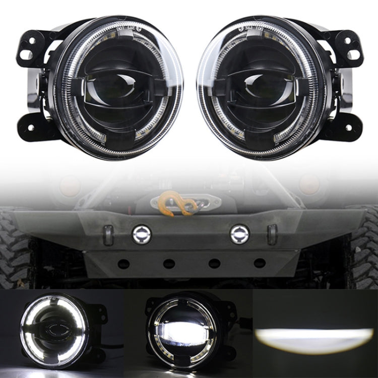 2 ชิ้น 4 นิ้วรถ LED แองเจิลตาสปอตไลท์ดัดแปลงไฟตัดหมอกสำหรับรถจี๊ปแรงเลอร์ / ดอดจ์ / ไครสเลอร์ PT Cruiser, For Jeep / Dodge