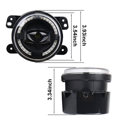 2 ชิ้น 4 นิ้วรถ LED แองเจิลตาสปอตไลท์ดัดแปลงไฟตัดหมอกสำหรับรถจี๊ปแรงเลอร์ / ดอดจ์ / ไครสเลอร์ PT Cruiser, For Jeep / Dodge
