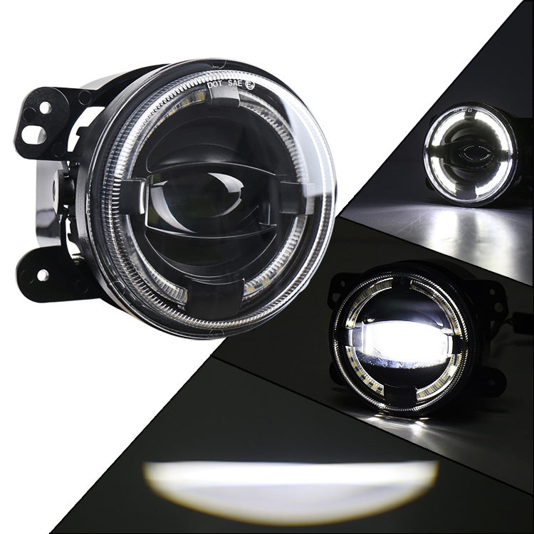 2 ชิ้น 4 นิ้วรถ LED แองเจิลตาสปอตไลท์ดัดแปลงไฟตัดหมอกสำหรับรถจี๊ปแรงเลอร์ / ดอดจ์ / ไครสเลอร์ PT Cruiser, For Jeep / Dodge