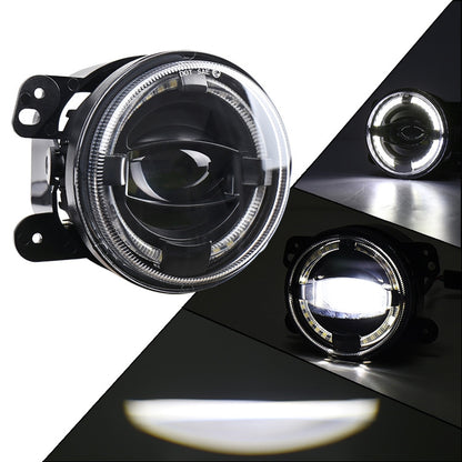 2 ชิ้น 4 นิ้วรถ LED แองเจิลตาสปอตไลท์ดัดแปลงไฟตัดหมอกสำหรับรถจี๊ปแรงเลอร์ / ดอดจ์ / ไครสเลอร์ PT Cruiser, For Jeep / Dodge