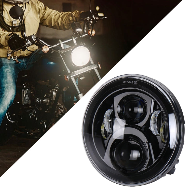 สปอตไลต์ดัดแปลงไฟหน้ารถจักรยานยนต์ LED กลมขนาด 7 นิ้วสำหรับฮอนด้า, For Honda, For Honda Silver