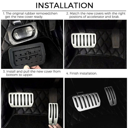 3 in 1 รถ Non-SLIP Pedals เท้าเบรคชุดสำหรับ Tesla รุ่น S / X