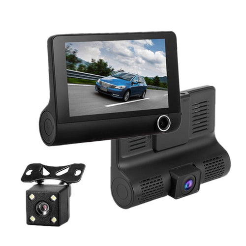 3 in 1 4 นิ้ว 170 องศามุมกว้าง Night Vision HD 1080P วิดีโอรถ DVR รองรับการตรวจจับการเคลื่อนไหว / G-Sensor, 4 inch