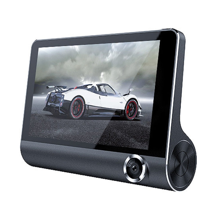 3 in 1 4 นิ้ว 170 องศามุมกว้าง Night Vision HD 1080P วิดีโอรถ DVR รองรับการตรวจจับการเคลื่อนไหว / G-Sensor, 4 inch