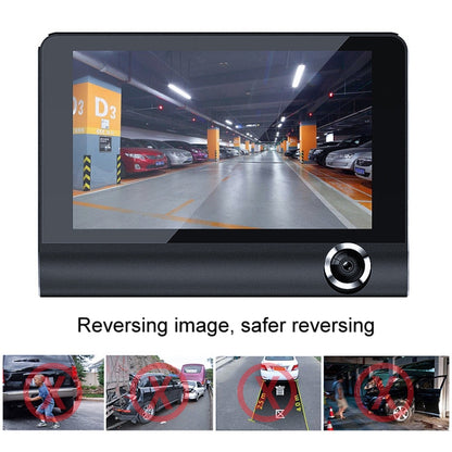 3 in 1 4 นิ้ว 170 องศามุมกว้าง Night Vision HD 1080P วิดีโอรถ DVR รองรับการตรวจจับการเคลื่อนไหว / G-Sensor, 4 inch