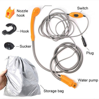 12V แบบพกพา Outdoor Universal รถ เครื่องซักผ้าสปริงเกลอร์ไฟฟ้า, Car Washer (Blue), Car Washer (Orange)