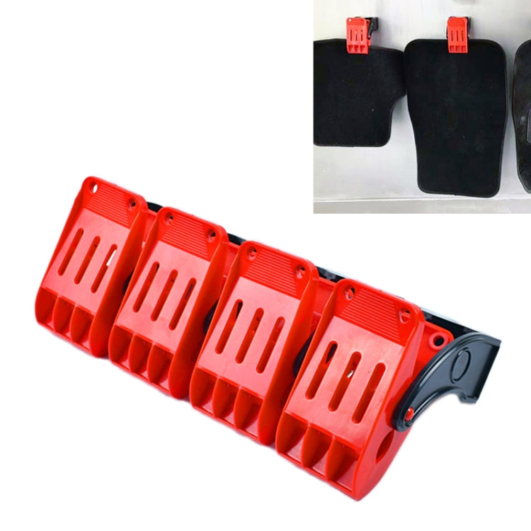 รถ เท้าแผ่นทำความสะอาดคลิปมัลติฟังก์ชั่นติดผนังแก้ไขตะขอคลิป, Wall Mounted Fixing Clip Hook
