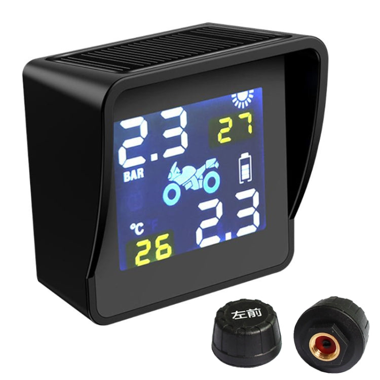 Universal รถจักรยานยนต์ไร้สายความแม่นยำสูงพลังงานแสงอาทิตย์ TPMS ระบบเตือนความดันยางภายนอกยาง Monitor, Motorcycle External Tire Monitor