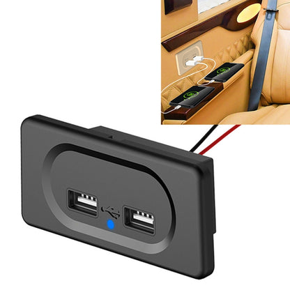 4.8A สายสั้น RV Bus ดัดแปลงรถ Charger Dual USB Charger, 4.8A