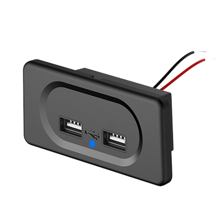 4.8A สายสั้น RV Bus ดัดแปลงรถ Charger Dual USB Charger, 4.8A