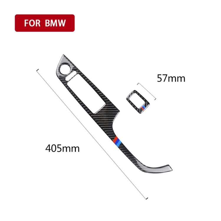 2 in 1 สามสีคาร์บอนไฟเบอร์รถขวาขับรถยกแผงสติกเกอร์ตกแต่งสำหรับ BMW E92 2005-2012, For BMW (Right Driving)