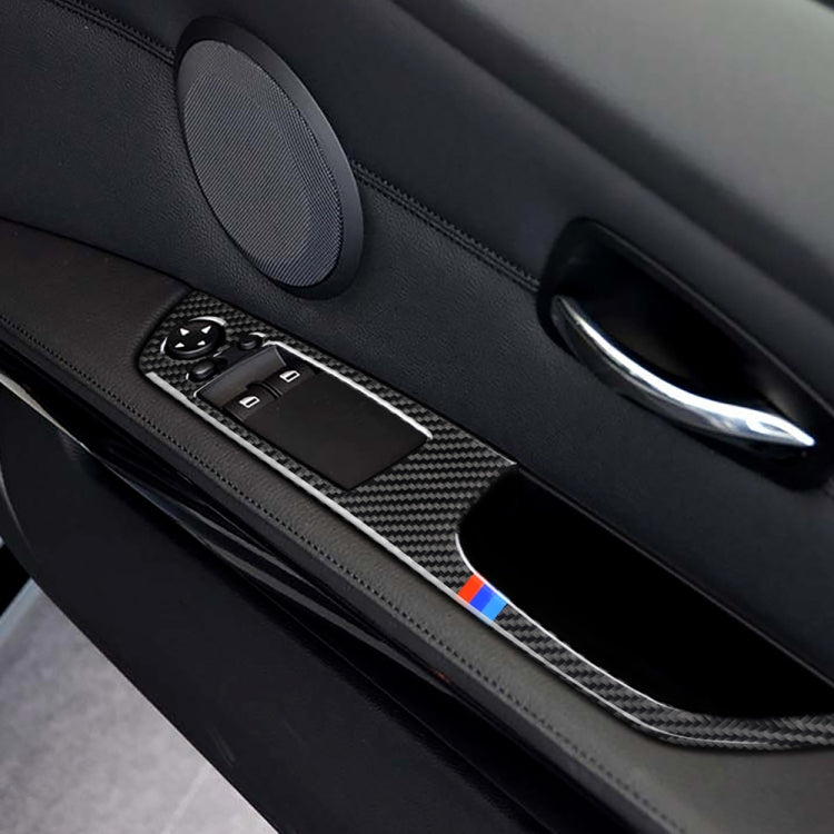2 in 1 สามสีคาร์บอนไฟเบอร์รถขวาขับรถยกแผงสติกเกอร์ตกแต่งสำหรับ BMW E92 2005-2012, For BMW (Right Driving)
