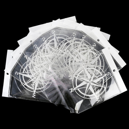 10 ชิ้นเข็มทิศรถยนต์รูปแบบสุ่มสติ๊กเกอร์ตกแต่งสีขาว, White