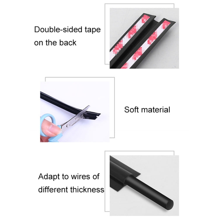 4 in 1 ชุดแคลมป์ฝาครอบสายไฟรถยนต์แบบปกปิด, 4 in 1