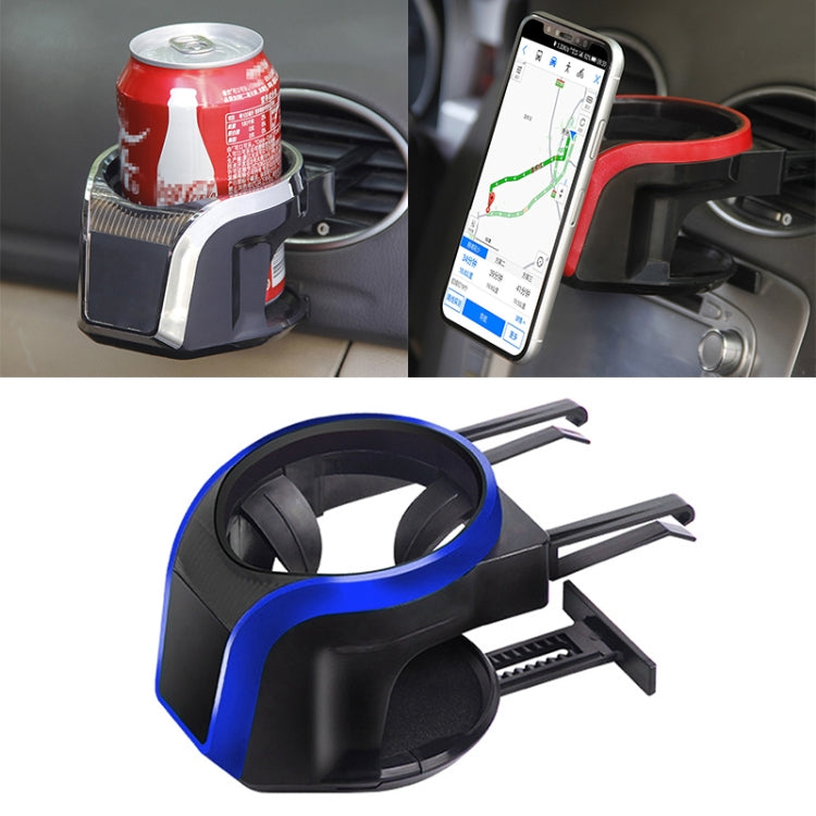 2 in 1 Car Air Outlet Magnetic Mount ที่วางแก้วเครื่องดื่มขาตั้งที่วางโทรศัพท์, 2 in 1 Phone Holder, 2 in 1 Phone Holder(Red)