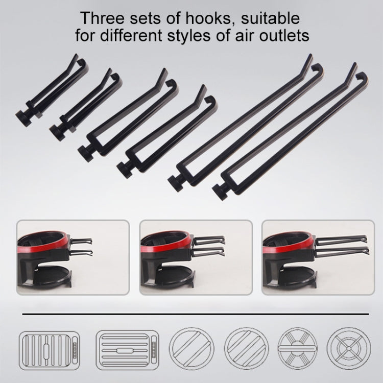 2 in 1 Car Air Outlet Magnetic Mount ที่วางแก้วเครื่องดื่มขาตั้งที่วางโทรศัพท์, 2 in 1 Phone Holder, 2 in 1 Phone Holder(Red)