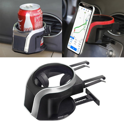 2 in 1 Car Air Outlet Magnetic Mount ที่วางแก้วเครื่องดื่มขาตั้งที่วางโทรศัพท์, 2 in 1 Phone Holder, 2 in 1 Phone Holder(Red)