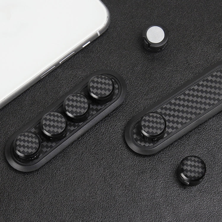รถคาร์บอนไฟเบอร์ Magnetic Clamp กล่องเก็บสายเคเบิล Creative Desktop Hub Organizer, Desktop Hub Organizer