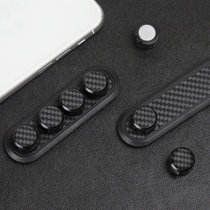 รถคาร์บอนไฟเบอร์ Magnetic Clamp กล่องเก็บสายเคเบิล Creative Desktop Hub Organizer, Desktop Hub Organizer