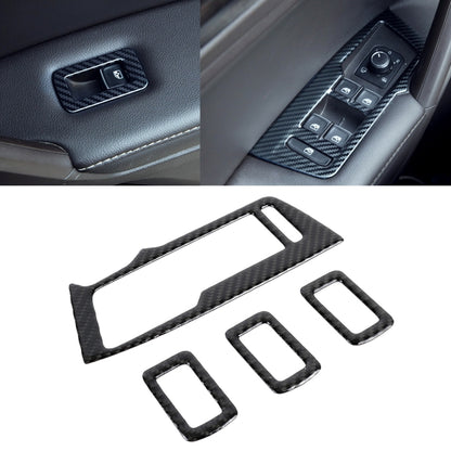 รถคาร์บอนไฟเบอร์กระจกหน้าต่าง Lifter แผงสติกเกอร์ตกแต่งสำหรับ Volkswagen Tiguan L, Window Glass Lifter