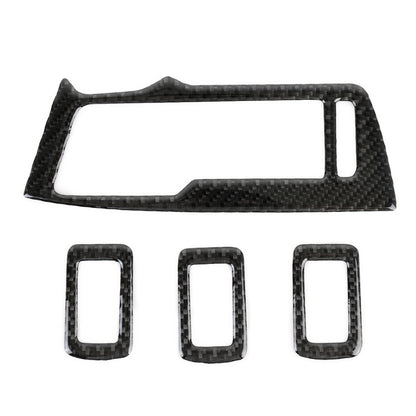 รถคาร์บอนไฟเบอร์กระจกหน้าต่าง Lifter แผงสติกเกอร์ตกแต่งสำหรับ Volkswagen Tiguan L, Window Glass Lifter