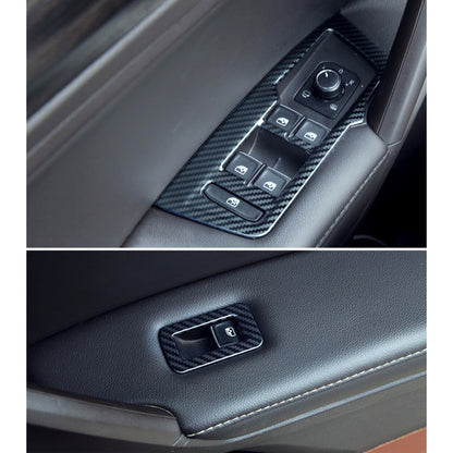 รถคาร์บอนไฟเบอร์กระจกหน้าต่าง Lifter แผงสติกเกอร์ตกแต่งสำหรับ Volkswagen Tiguan L, Window Glass Lifter